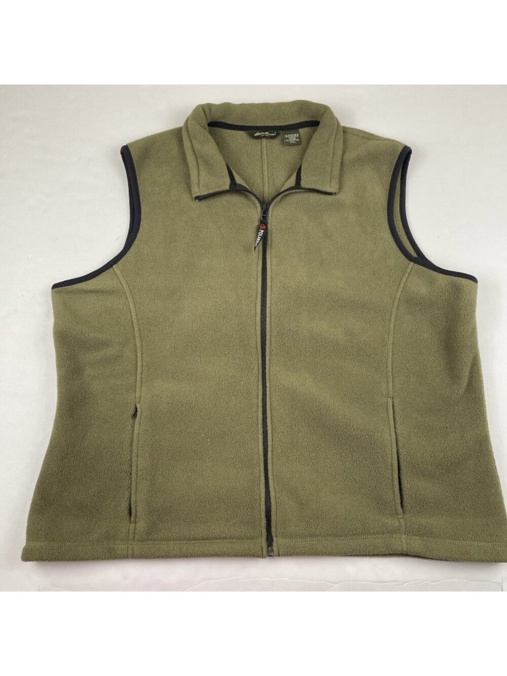 Vintage Eddie Bauer Polartec Fleece Vest Women’s XXL Olive Green Made Canada